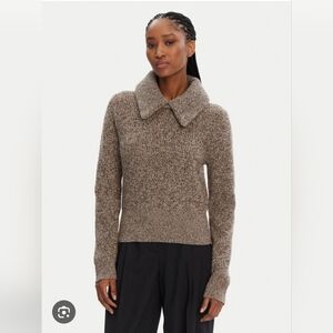 STAUD Brown Cowl Neck Sweater